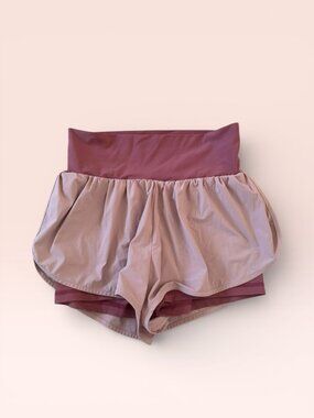 ZYIA ACTIVE Girl's Pink Mauve Active Lined Shorts Size XL